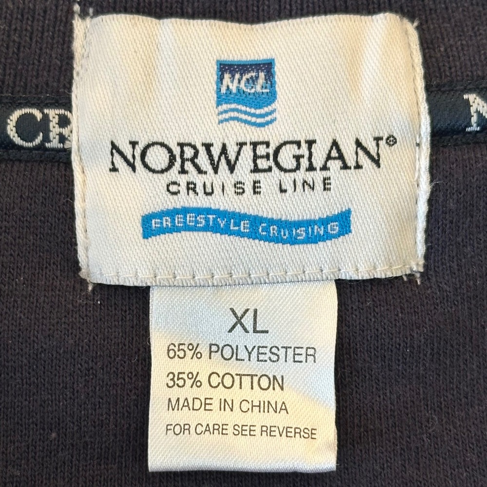 Norwegian Cruise Line Ocean Explorer Alaska Navy Quarter Zip Sweatshirt Mens XL - Picture 4 of 10